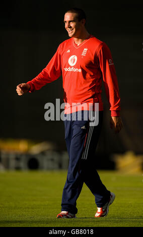 Cricket - Stanford Super Series - England v Middlesex - Stanford Cricket Ground. England captain Kevin Pietersen before the Stanford Super Series match at Stanford Cricket Ground, Coolidge, Antigua. Stock Photo