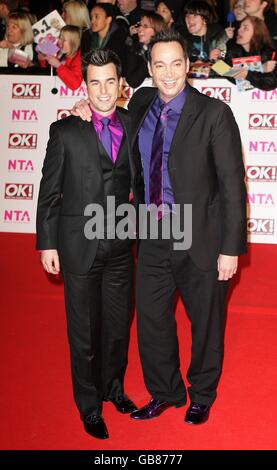 Craig Revel Horwood (right) his boyfriend grant macpherson arrives for the 2008 National Television Awards at the Royal Albert Hall, Kensington Gore, SW7. Stock Photo