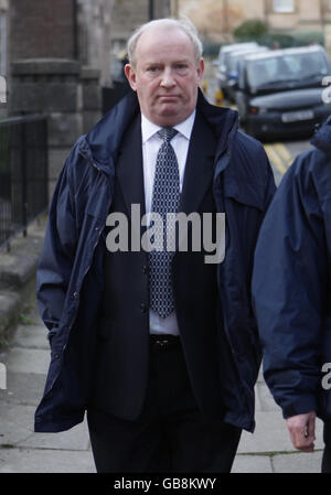 James Galloway leaves Dundee Sheriff Court during the trial of Peter Tobin, who is accused of the murder of schoolgirl Vicky Hamilton. Stock Photo