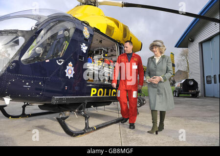 The Duchess of Cornwall visits the Wiltshire Air Ambulance Stock Photo