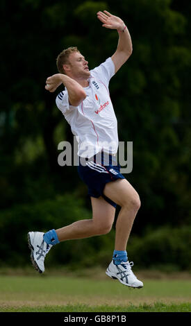 Cricket - Stanford Super Series - England Nets Session - Falmouth Cricket Ground Stock Photo