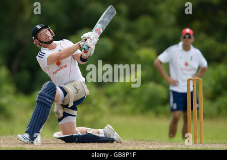 Cricket - Stanford Super Series - England Nets Session - Falmouth Cricket Ground Stock Photo