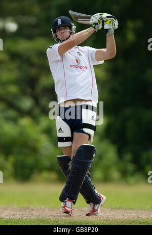 Cricket - Stanford Super Series - England Nets Session - Falmouth Cricket Ground Stock Photo