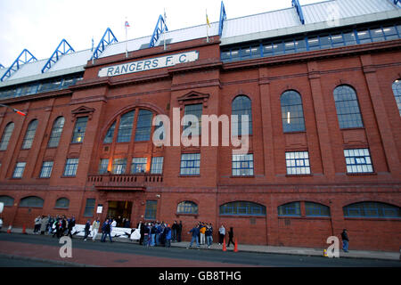 Soccer - UEFA Champions League - Group E - Rangers v Manchester United. Ibrox Park, home of Rangers Stock Photo