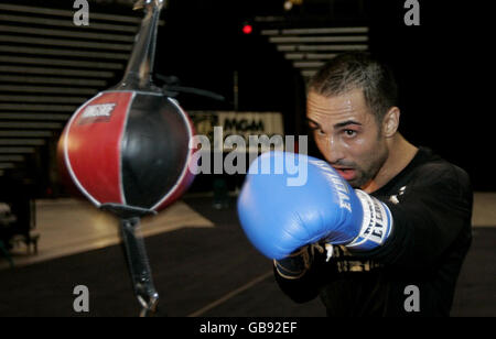 Boxing - Paulie Malignaggi Arrival and Media Work Out - MGM Grand Hotel Stock Photo