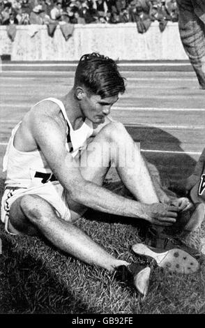 Athletics - Berlin Olympic Games 1936 - Men's 110m Hurdles Stock Photo