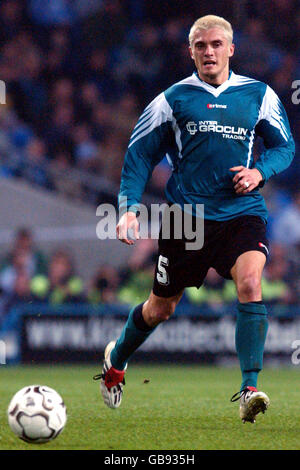 Soccer - UEFA Cup - Second Round - First Leg - Manchester City v Groclin. Marcin Zajac, Groclin Stock Photo