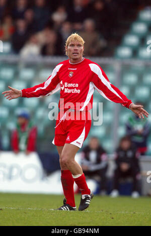 Soccer - Italian Serie A - Ancona v Siena Stock Photo