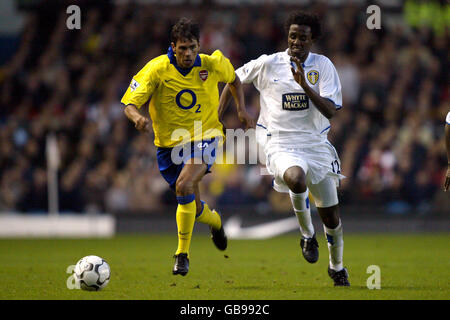 Soccer - FA Barclaycard Premiership - Leicester City v Leeds United. Roque  Junior, Leeds United Stock Photo - Alamy