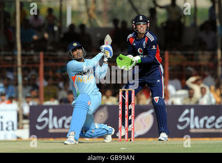 Cricket - First One Day International - India v England - Madhavrao Scindia Cricket Ground - Rajkot Stock Photo