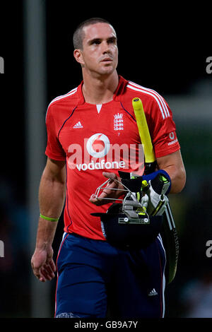 Cricket - Stanford Super Series - England v Middlesex - Stanford Cricket Ground. England's Kevin Pietersen during the Stanford Super Series match at Stanford Cricket Ground, Coolidge, Antigua. Stock Photo