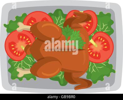 Delicious food and gastronomy graphic isolated flat design. Stock Vector