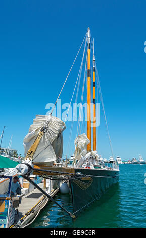 Florida, Key West, charter sailboat, sailing yacht Schooner America 2.0 Stock Photo