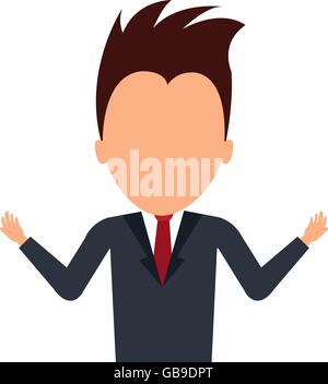 Businessman wit elegant suit over white background Stock Vector Image ...
