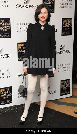 Sophie Ellis Bextor arrives for the 2008 British Fashion Awards at the Royal Horticultural Hall, 80 Vincent Square, London Stock Photo