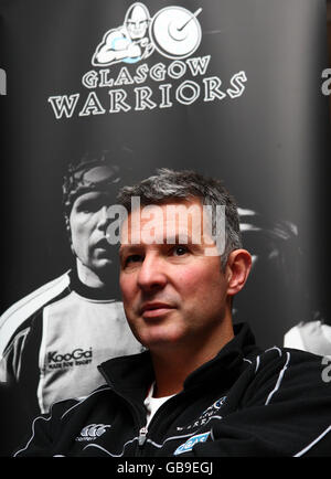 Glasgow Warriors coach Sean Lineen during a press conference at the David Lloyd Centre, Glasgow. Stock Photo