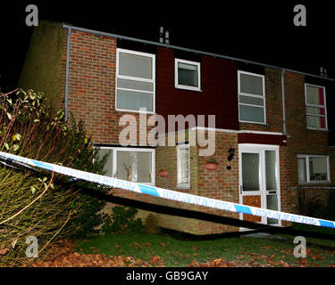 The house in New Ash Green, near Dartford in Kent, where the body of schoolboy James Taylor, was found by police early Tuesday morning. Stock Photo