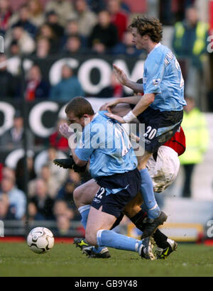 Soccer - FA Barclaycard Premiership - Manchester United v Manchester City Stock Photo