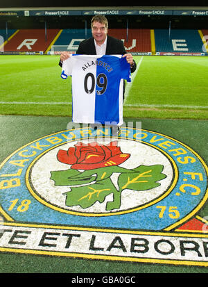 New Blackburn Rovers manager Sam Allardyce during a photocall at Ewood Park, Blackburn. Stock Photo