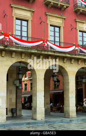 old building in the city of Gijon, Spain Stock Photo