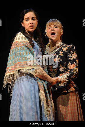 From to left: Alexandra Silber as Julie Jordan and Lesley Garrett as Nettie Fowler perform during a photocall for Carousel, at the Savoy Theatre, central London. Stock Photo