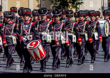 Grenadiers of Sardinia during the parade on June 2 in Rome, Republic Day Stock Photo