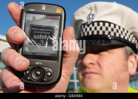 Police launch campaign against Christmas drink driving Stock Photo