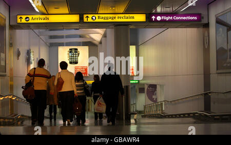 Generic pictures of passengers airside at Heathrow Airport. Stock Photo