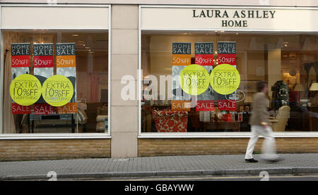 Laura Ashley sales weaken Stock Photo