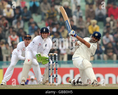 Cricket - Second Test - Day Two - India v England - Punjab Cricket Association Stadium - Mohali - India. India's Gautam Gambhir bats during the second day of the second test at the Punjab Cricket Association Stadium, Mohali, India. Stock Photo