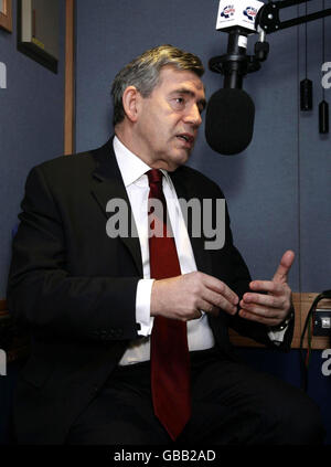 Gordon Brown Opens Global Radio Headquarters - London Stock Photo