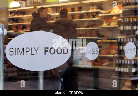 A Marks and Spencer Simply Food in Princess Square, Bracknell, one of the stores under-performing and due to close. The ailing high street giant today unveiled its worst sales figures for almost a decade and plans to axe up to 1,230 jobs. Stock Photo