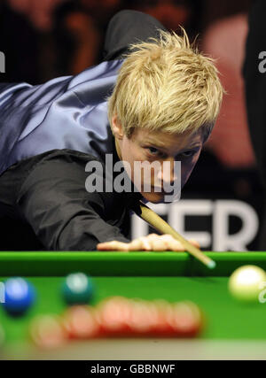 Neil Robertson in action during the The Masters at Wembley Arena, London. Stock Photo