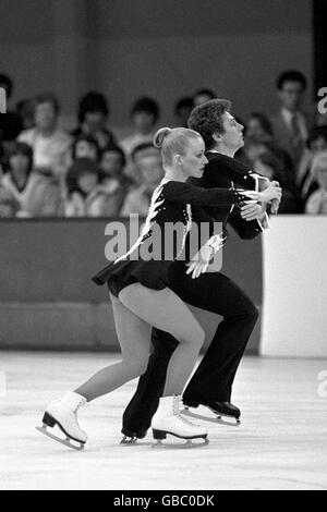 British ice skaters Karen Barber and Nicky Slater at St. Ivel Ice ...