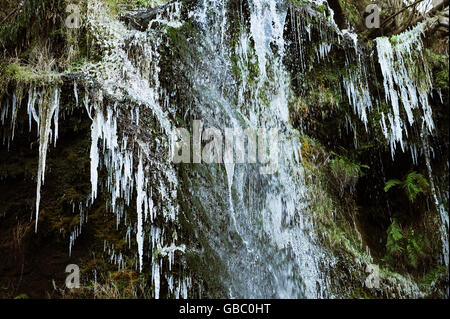 The Mallyan Spout waterfall in Goathland, North Yorkshire. Stock Photo