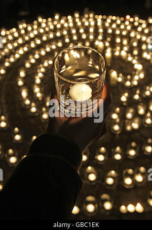 Vigil for those killed in Gaza attacks Stock Photo