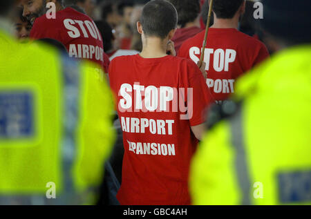 Heathrow third runway protest Stock Photo