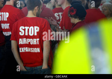 Heathrow third runway protest Stock Photo