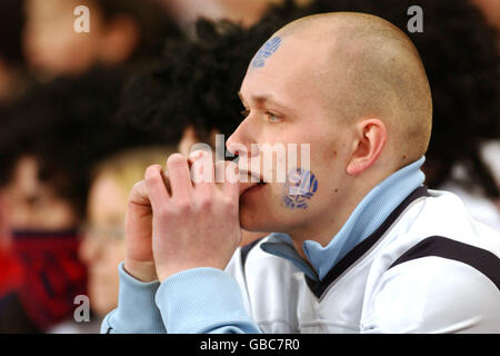 Soccer - Carling Cup - Final - Middlesbrough v Bolton Wanderers. A dejected Bolton Wanderers fans Stock Photo