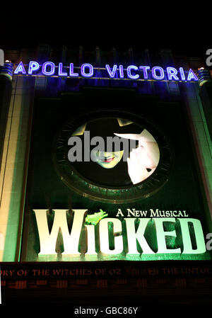 Theatre stock. General view of the Apollo Victoria Theatre in London which is currently showing Wicked. Stock Photo
