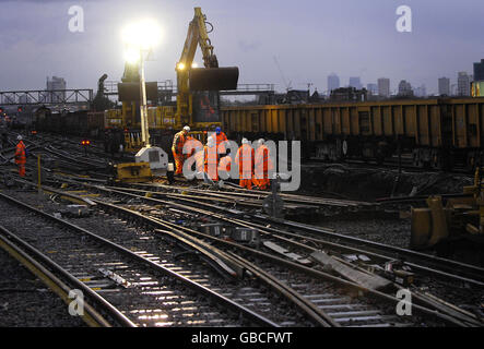 Rail workers Stock Photo