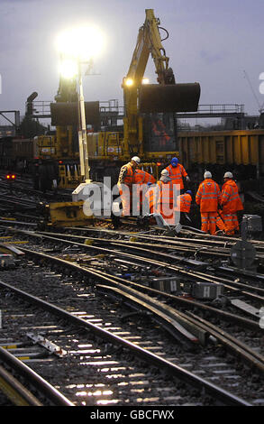 Rail workers Stock Photo