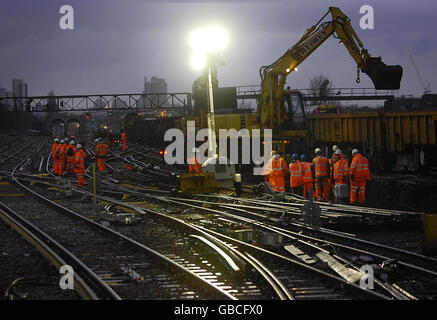 Rail workers Stock Photo