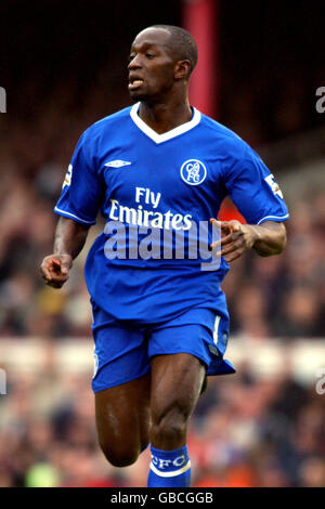 Soccer - AXA FA Cup - Fifth Round - Arsenal v Chelsea. Claude Makelele, Chelsea Stock Photo