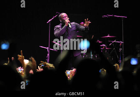 Akon in concert - London. Akon performing in concert at the indigO2, the O2 Arena, in Greenwich, London. Stock Photo