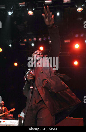 Akon performing in concert at the indigO2, the O2 Arena, in Greenwich, London. Stock Photo