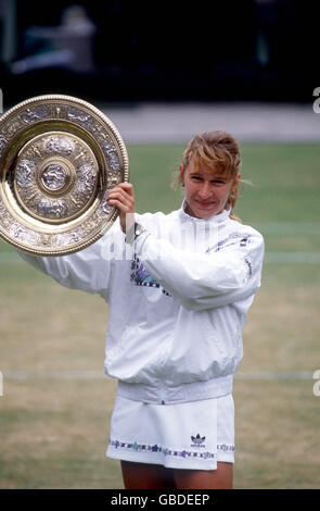 Tennis - Wimbledon Championships - Ladies' Singles - Final - Steffi Graf v Martina Navratilova Stock Photo