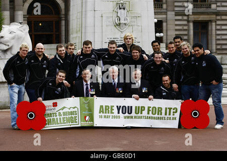 Rugby Union - Hearts and Heroes photocall - George Square Stock Photo