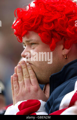 Soccer - AXA FA Cup - Semi Final - Sunderland v Millwall. Sunderland fan looks on dejected as his team lose against Millwall Stock Photo