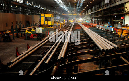 General view of the Corus Steel plant, Corby, Northamptonshire Stock Photo